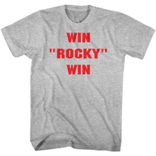 Rocky Movie WIN ROCKY WIN Red Movie Logo Sylvester Stallone Men's T Shirt