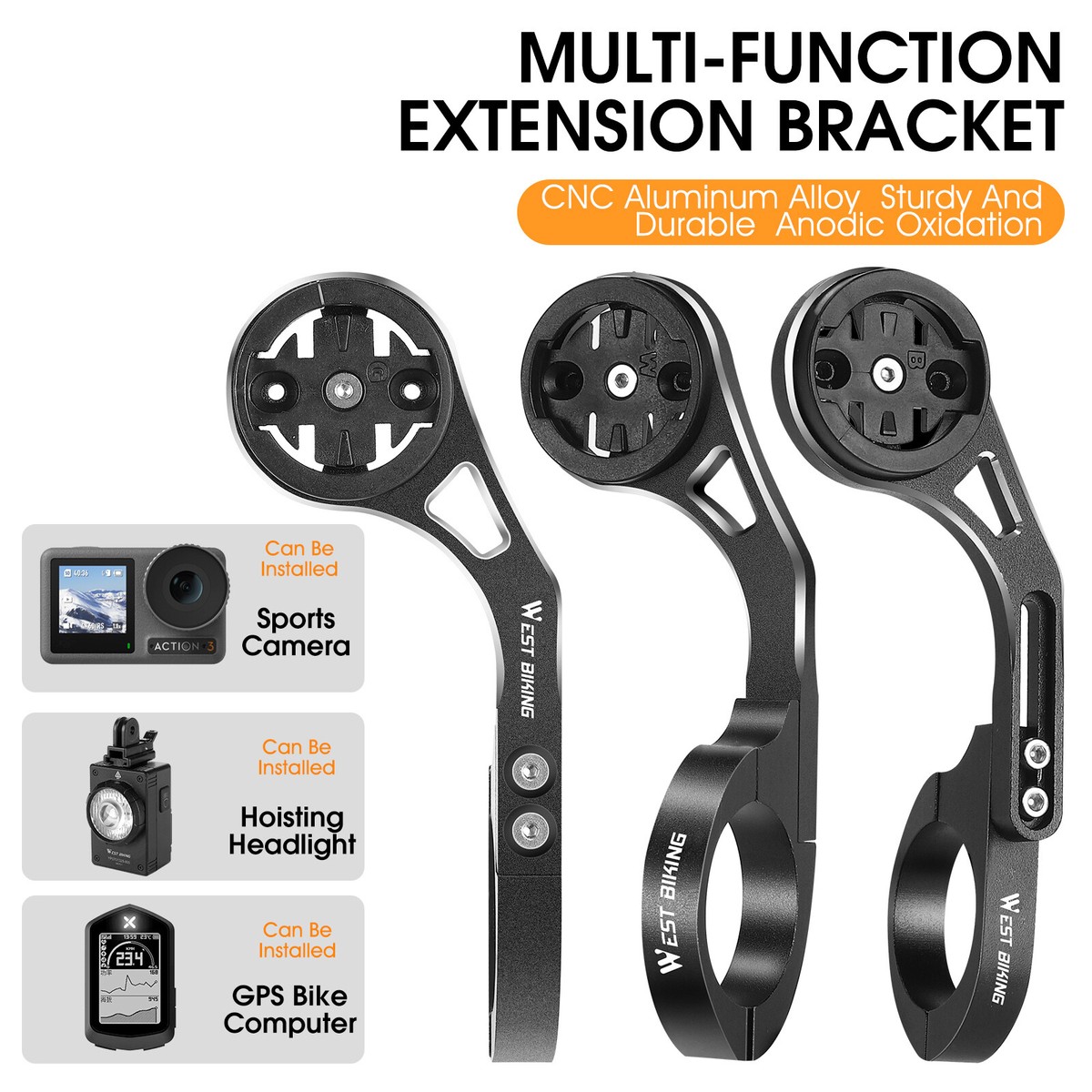 Bicycle GPS Computer Holder Camera Light Bike Mount for XOSS