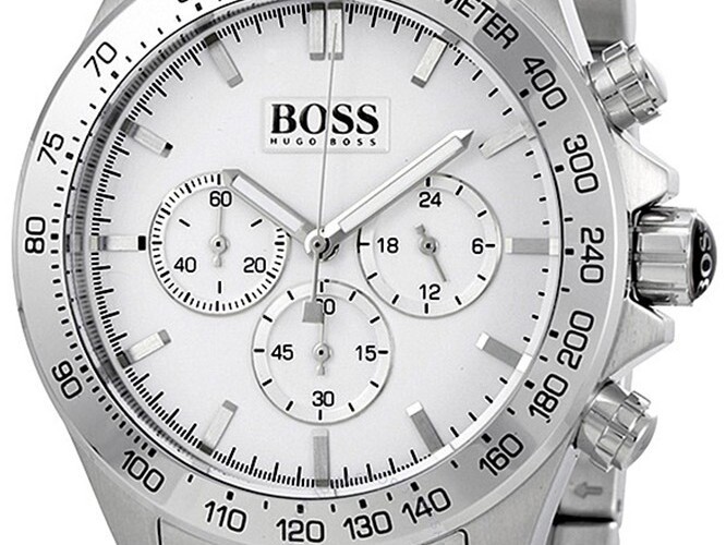 HUGO BOSS HB1512962 Ikon Silver Dial Chronograph Mens Stainless 