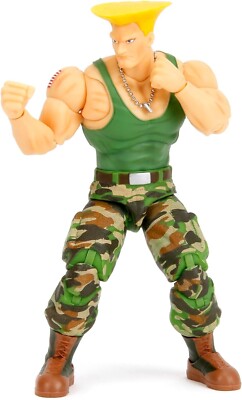 Jada Toys Street Fighter II 6'' Guile Action Figure Official Licensed by Capcom