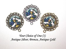 One (1) Holy Communion Rosary Center Choice of Silver/ Bronze/Antique Gold
