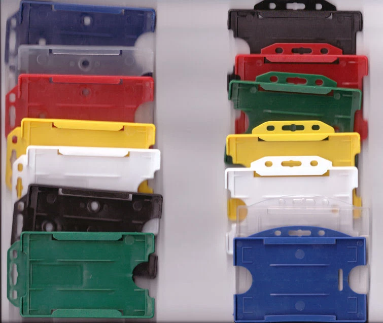 POSITIVID 1 x ID Card Holder: Single Sided Rigid Design: Portrait or Landscape: 7 Colours