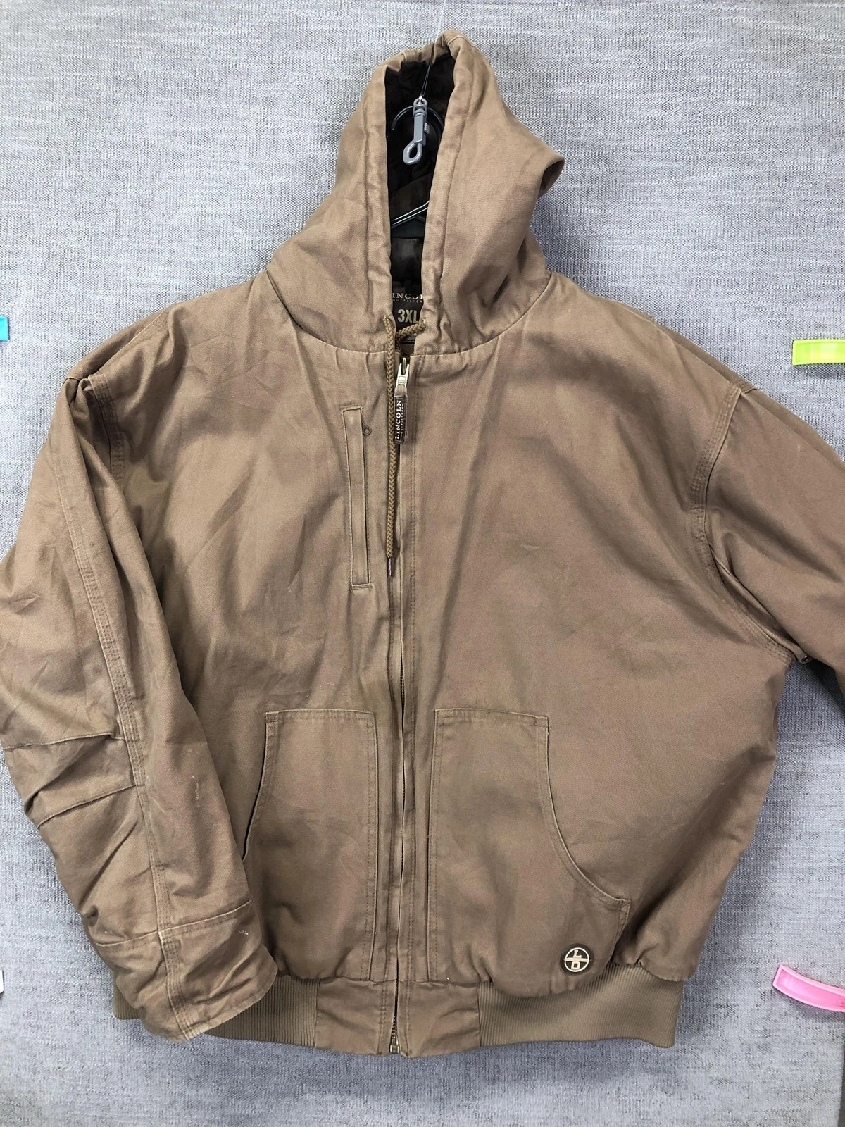 Canvas Workwear Jacket Mens 3XL Brown Hooded Insulated Bomber Work Coat Outdoor
Opens in a new windo