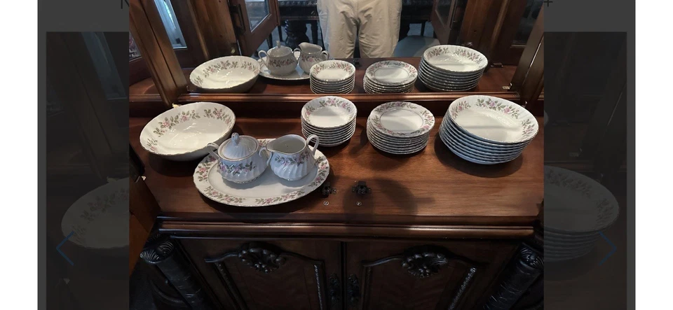 Noritake Pasadena China Set –Service for12+,Pink/White Roses, Gold Trim, Vintage - Image 4 of 4