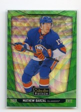 2024-25 O-Pee-Chee Platinum Emerald Surge /10 Mathew Barzal #24 Islanders