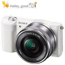 Sony Alpha A5100 24.3MP Mirrorless Camera W/16-50mm Lens - Fast AF  Wi-Fi White