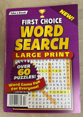 Take a Break First Choice Word Search Puzzle Book  ~ Large Print ~ Sept. 2025