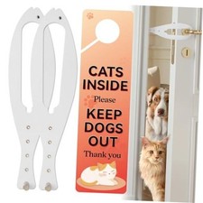 Cat Door Latch, Cat Door Stopper Keep Open 2.5-6", 2 Pcs, White 2pcs-white