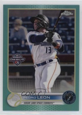 2022 Topps Pro Debut Chrome Aqua Refractor 75/75 Pedro Leon #PDC-161 0w8