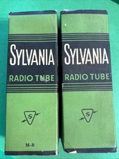 Two Sylvania 5Z3 Hanging Filament Rectifier Tubes 1940’s Tested