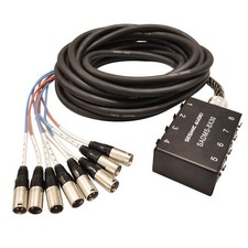 Cable Seismic Audio 8 Canales XLR Sub Snake Stage Box 30 ft SADMS-8x30
