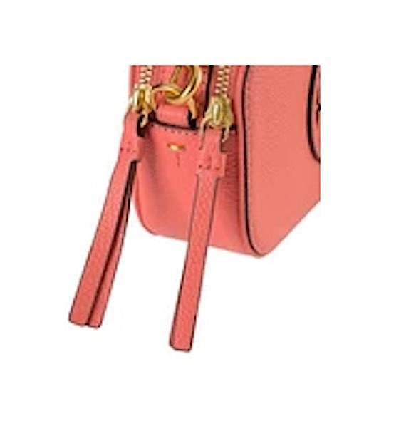 Tory Burch Mini Miller Leather Crossbody Bag in Coral Crush NEW | eBay