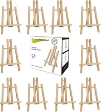 12 Pack Wooden Tabletop Easel for Painting and Display, 12" tall