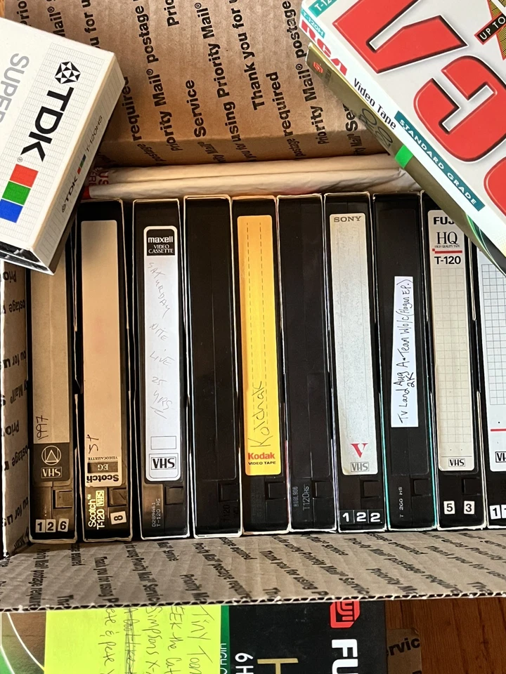 Vintage Lot 12 1980s 90s Used VHS Tapes Used For Rare WWF, WCW, TMNT recording — 第 3/4 张图片