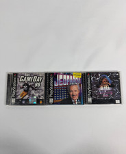 PS1 Game Lot NFL GameDay 98 Jeopardy Chessmaster 3-D