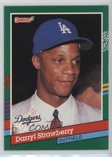 1991 Donruss Darryl Strawberry (2 Yellow Stripes on Right Border) #696 1c72