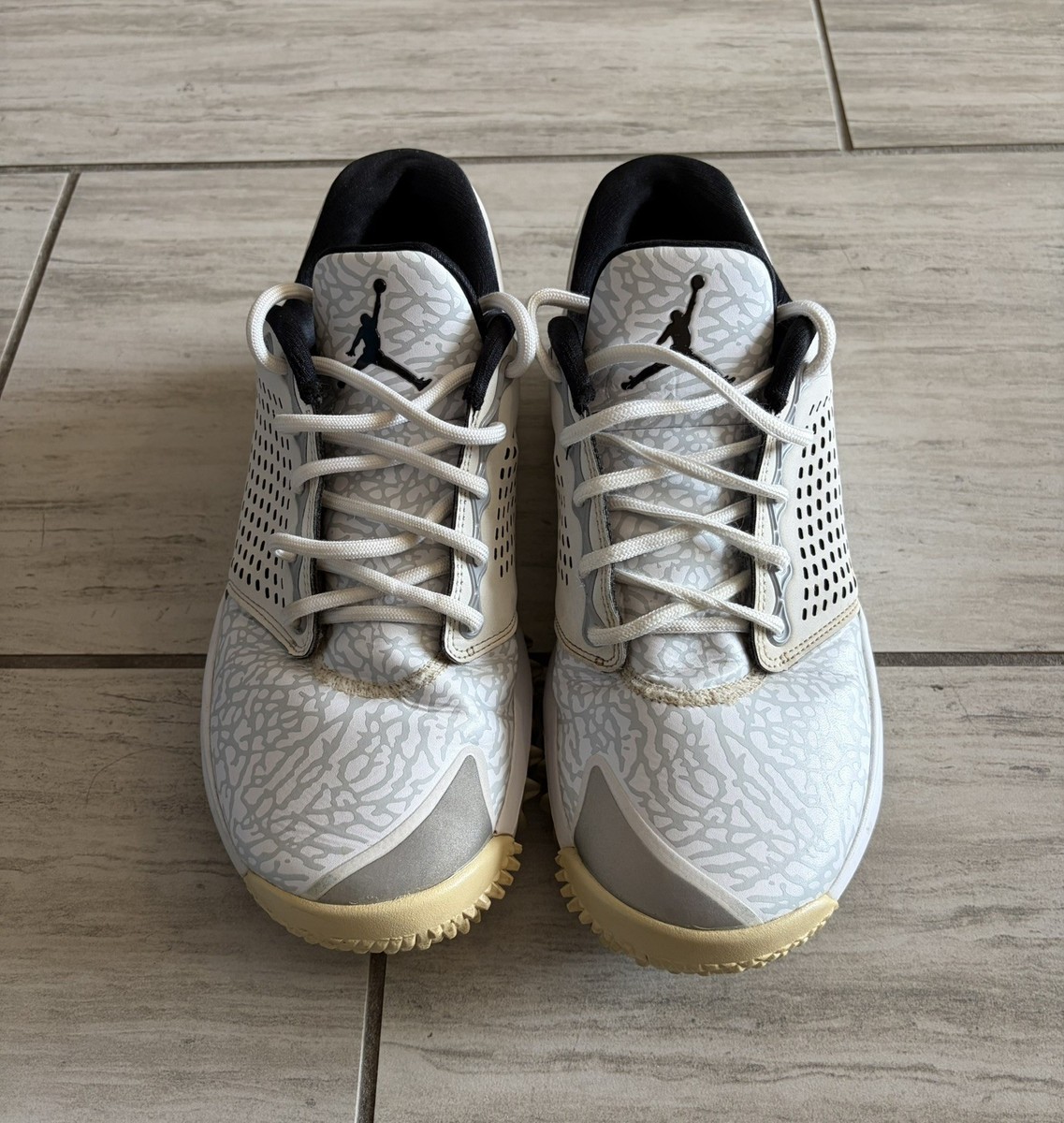 Nike Air Jordan Trainer ST G Golf Shoes - White - Size 9.5 - Wolf