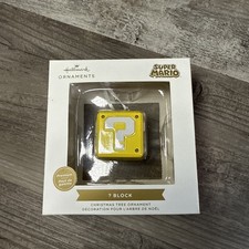 Hallmark Nintendo Super Mario Question Block Christmas Gift Ornament Metal NEW 
