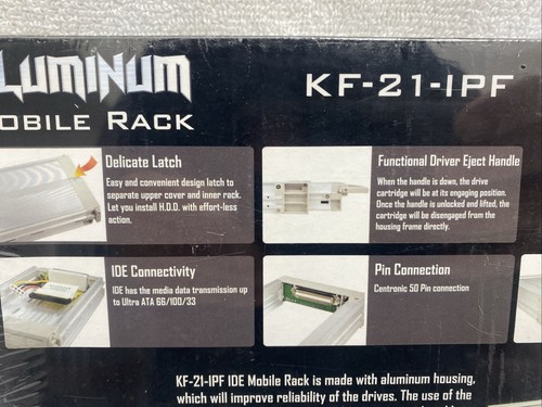 Kingwin Aluminum IDE Mobile Rack KF21-IPF Ultra ATA 66/100/133 New Sealed - Picture 3 of 3