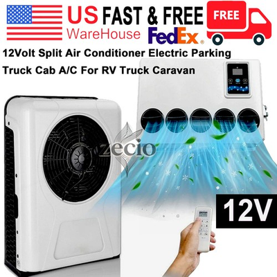 #ad 12Volt Split Air Conditioner Electric Parking Truck Cab AC For RV Trucks Caravan $469.78