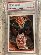 1993-94 Topps Michael Jordan #23 Gold PSA 8 NM/MT Chicago Bulls