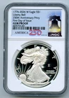 1776 2026 W AMERICAN SILVER EAGLE LIBERTY BELL NGC GEM PROOF FIRST DAY OF ISSUE