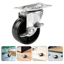 4pcs Heavy Duty Rubber Swivel Caster Wheels With Brake 2 Inch Lockable Castors