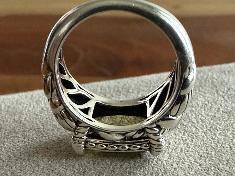 Anillo de citrino Jai de John Hardy de plata de ley y detalles de 14 k 5,25 Foto 3 de 4