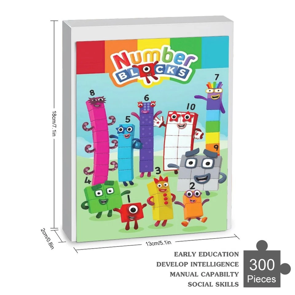 Numberblocks Jigsaw Puzzle 35/70/120/200/300/500/1000 Piece Gift for Kids - Image 2 of 4