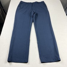 Greg Norman Mens Pants 34x30 Blue Performance Golf Trousers Stretch Classic Fit