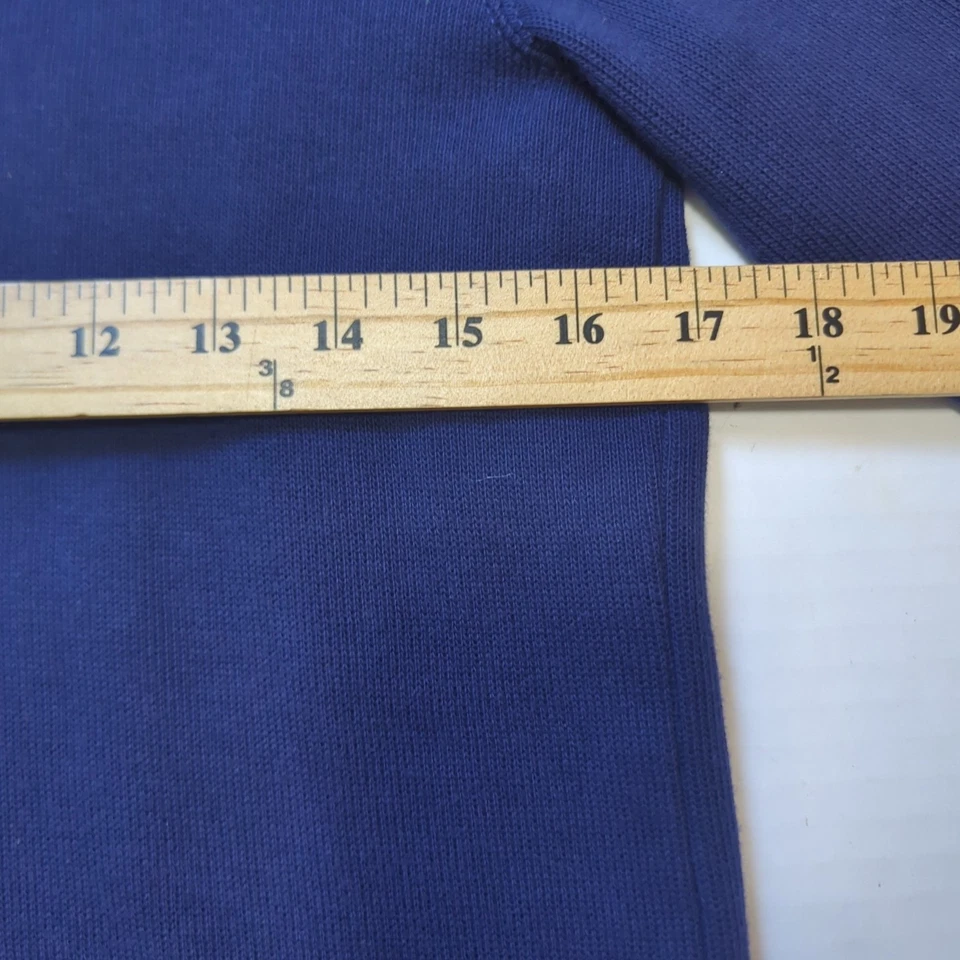 New Ralph Lauren Polo Boy's Sweater 1/4 Zip L 14-16 Blue Red Mock Neck Pony Logo - Image 3 of 4