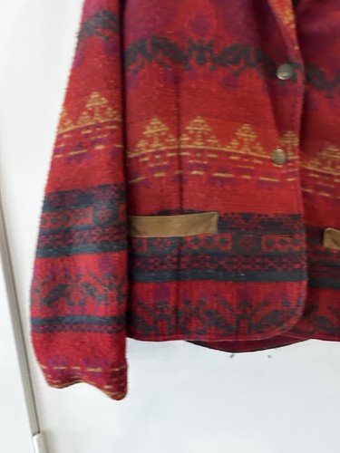 Vtg Woolrich Jacket Blanket Coat Wool Aztec Southwestern Jacket USA LARGE L - Picture 3 of 8