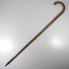 ANTICO BASTONE DA PASSEGGIO CANNA IN LEGNO NATURALE RUSTICO VINTAGE 82 cm W669