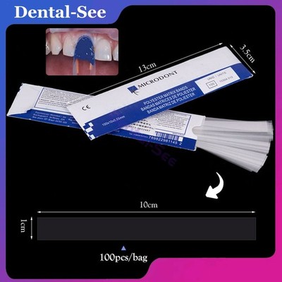 Dental Transparent Polyester Strip Matrix Bands Contoured Matrices 0.05mm