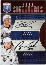 Shea Weber/Ryan Suter dual signed 2009-10 Upper Deck Be A Player Auto Card S2-SW