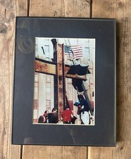 2 ) 9/11 Framed NYC Photos  8”x 10”Ground Zero Cross & firefighters raising flag