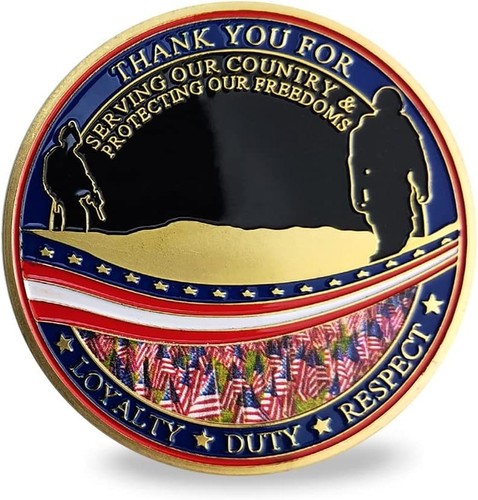 Bulk Military Appreciation Challenge Coins - 82 PCS Thank You Gifts for Veterans - Picture 4 of 9