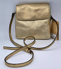 Patricia Nash BALLURI Antique Gold Leather Crossbody Purse NWT
