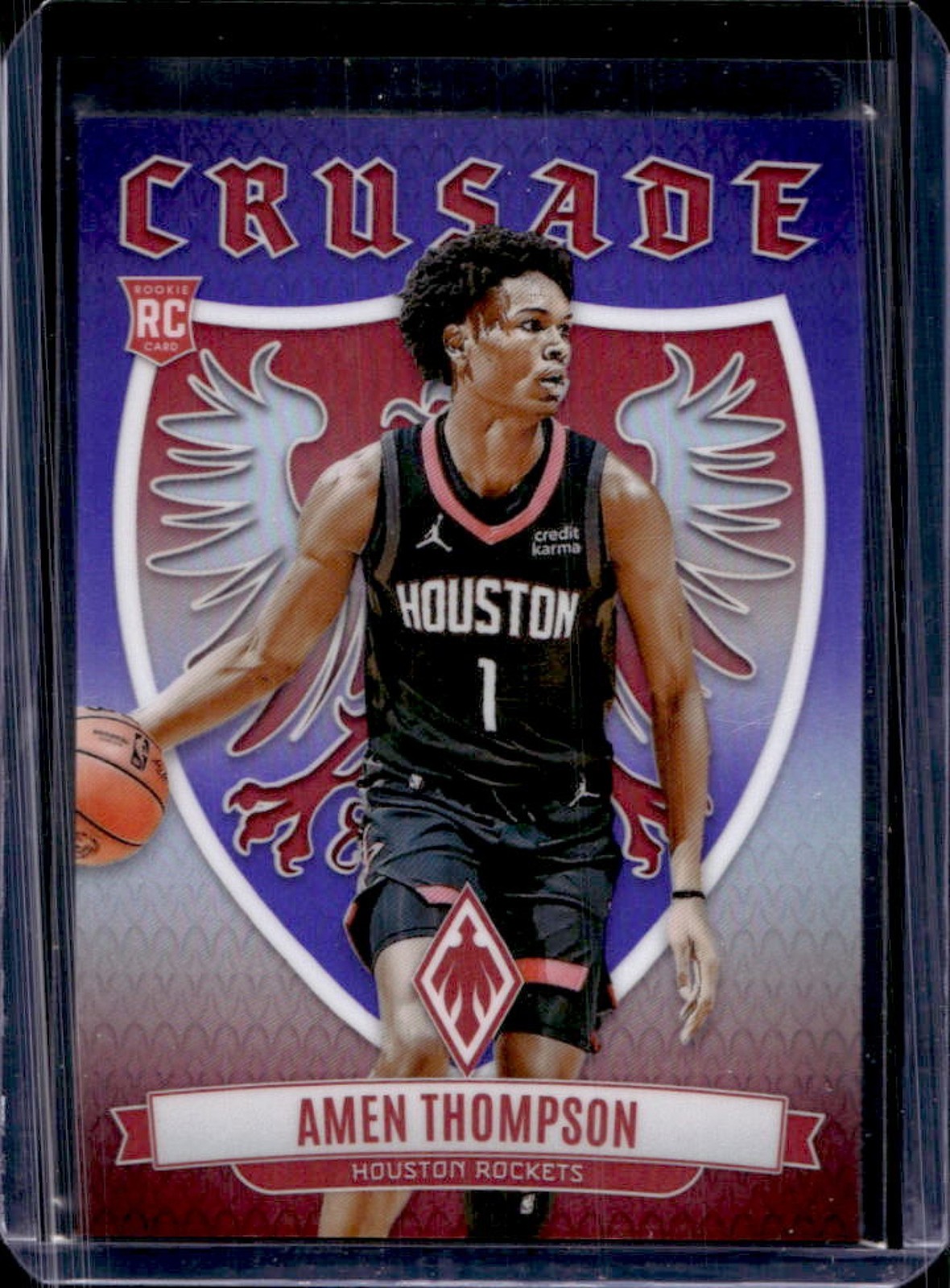 2023-24 Phoenix Amen Thompson Crusade RC Purple Rookie #/75 Rockets