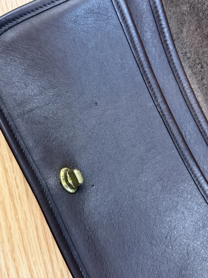 Bolso Bandolera Coach 9755 1980’s-1990’s Cuero Caoba Penny Bolsillo Hecho en EE. UU. Foto 3 de 4