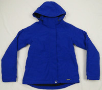 NWOT Lands End Waterproof Squall Blue Womens Hooded Full Zip Parka Coat Jacket