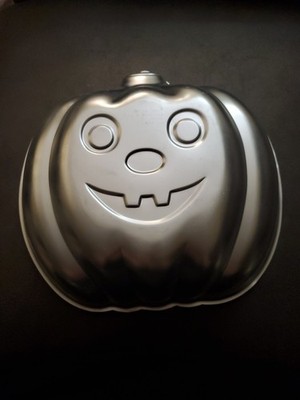 Wilton Cake Pan HALLOWEEN Pumpkin 1987 Mold  jack o lantern face 9''
