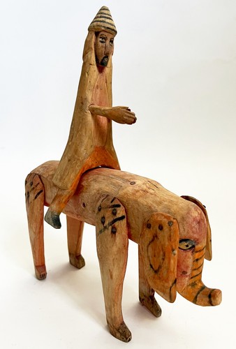 MEXICAN OAXACA WOOD MAN ELEPHANT ALEBRIJE MANUEL JIMENEZ RAMIREZ LA UNION STYLE