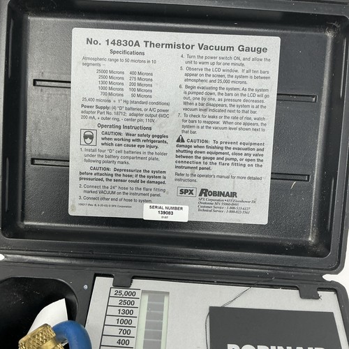 Robinair Thermistor Vakuum Messgerät Modell 14830A GEBRAUCHT KOSTENLOSER VERSAND - Bild 5 von 6