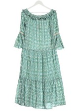 SKEMO Abito a maniche lunghe Donna Abito Taglia IT 42 cachi-azzurro-bianco