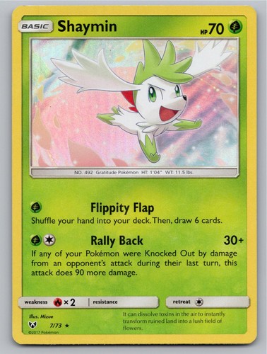 2017 POKEMON SHAYMIN SHINING LEGENDS 7/73 HOLO R MP A81451 FREE S&H