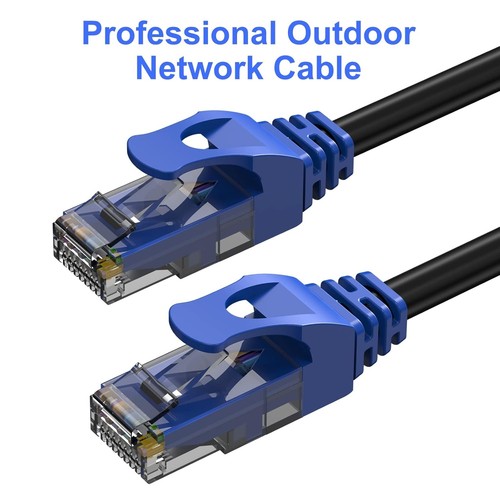 Câble Ethernet Extérieur Cat6 200FT, In-sol, Enterrement Direct Résistant, 24AWG CC - Photo 2/6
