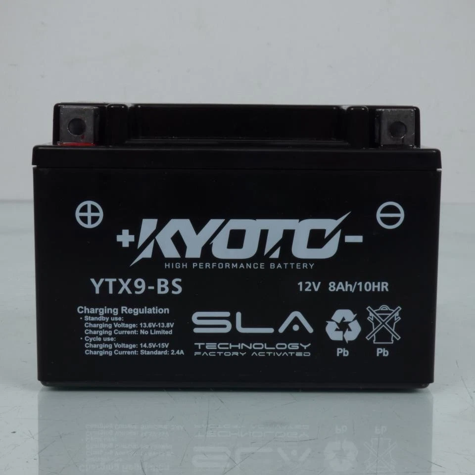 Batterie SLA Kyoto pour Moto Honda 600 Cbr Fh Fj 1987 à 1988 YTX9-BS SLA / 12V - Photo 2/4