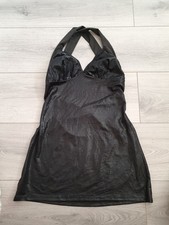 BNWOT Snakeskin Effect Strappy Back Bodycon Mini Dress Free Size 6-10