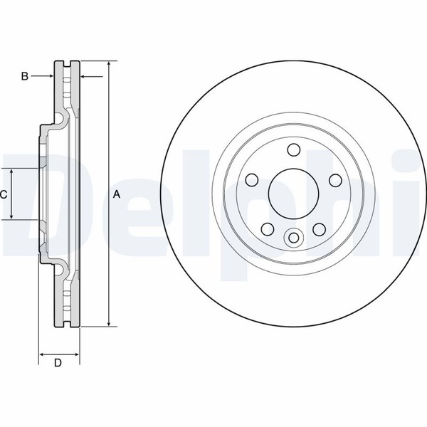 2X Bremsscheibe Delphi BG9177C FüR Velar Range Rover Jaguar Pace Landrover L560-image